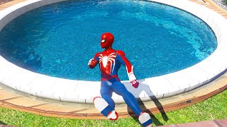 GTA V Spiderman JumpsFails Compilation 4k  SpiderMan Fails Funny Moments [upl. by Etienne]