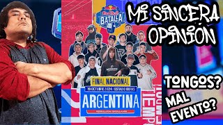 Red Bull Batalla Argentina  Final Nacional 2024  Mi Sincera Opinión [upl. by Wilfrid]