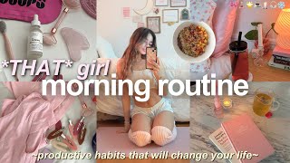 THAT GIRL 7am winter morning routine 🎀❄️🎧cozy amp productive [upl. by Oicirbaf]