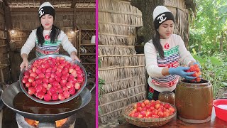 Delicious Red jujube fruit cooking  Cooing with Sreypov [upl. by Nrev441]