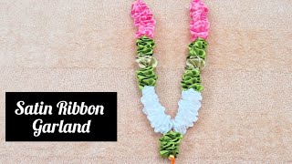 DIY Beautiful satin ribbon garland  How to make Satin ribbon Garland in Tamil [upl. by Richers]