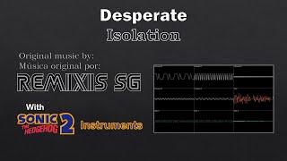 Desperate Isolation Original music Sonic 2 instruments Oscilloscope view [upl. by Yotal]