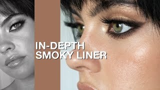 INDEPTH SMOKY EYELINER TUTORIAL 🖤 Julia Adams [upl. by Ardnas135]