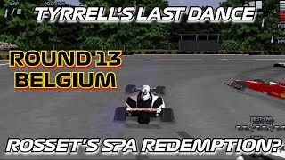 Tyrrells Last Dance  Round 13 Belgian Grand Prix Race  Formula 1 98 PS1 [upl. by Fancy]