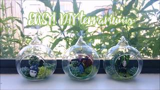 3 EASY STUDIO GHIBLI TERRARIUMS GREAT VALENTINE GIFT IDEA [upl. by Inimod75]