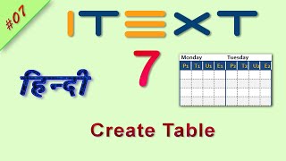 iText 7 Table tutorial in Hindi  Create Table in PDF using iText 7 Hindi Tutorial [upl. by Eikcin827]