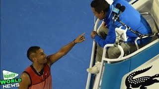 Nick Kyrgios Clashes with Umpire at Australian Open  World News [upl. by Enilecram]