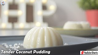 Tender Coconut Pudding  No Agar Agar No Gelatin  White Food For Day 5 of Navratri  HP shorts [upl. by Haroun]