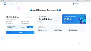 How to claim amp restake your AXS reward  Tutorial [upl. by Ahsitam]