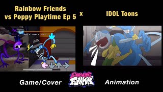 All Rainbow Friends vs Poppy Playtime Ep 5 FNF Animation  Huggy Wuggy Mommy Long Legs Bunzo [upl. by Lamond]