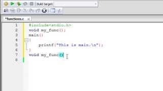 C Programming Tutorial  43 Functions Part1 Declaration Definition amp Invocation [upl. by Yelekalb209]