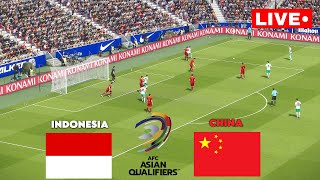 🔴LIVE  Indonesia vs China Live Streaming  Kualifiaksi Piala Dunia 2026  Siaran Langsung [upl. by Vachil67]