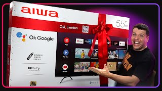 Smart TV AIWA 55quot 4K  Ela VOLTOU ao BRASIL Unboxing e minhas impressões [upl. by Analah347]