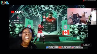 Alphonso Davies reacts to Speed packing his card on FIFA [upl. by Whetstone]