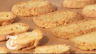 Savory Cheddar Biscotti  The New York Times [upl. by Nonnac]