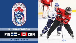 2023 World Ringette World Championships ⭕ U21 Junior Exhibition Canada vs Finland Oct 30 2023 [upl. by Vincents]