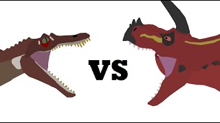 Pivot Ultimasaurus Chaos Effect vs Spinosaurus Camp Cretaceous Animation pivotanimatordinosaur [upl. by Nnyleimaj]