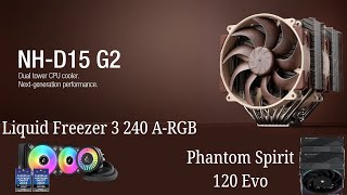 Noctua Nh D15 G2 vs Phantom Spirit 120 Evo vs LF 3 240  CPU cooler review  7800x3D [upl. by Leiram]