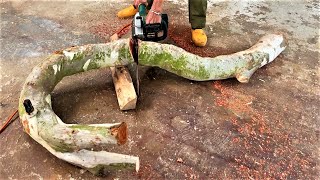 Creative Woodworking Idea From Discarded Pieces Of Wood Combined With Solid Wood  Cheap Woodworking [upl. by Ayotan]