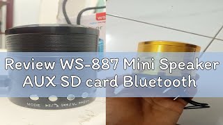 Review WS887 Mini Speaker AUX SD card Bluetooth [upl. by Normalie]