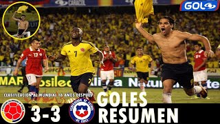 Colombia vs Chile 33 Resumen Completo  CLASIFICACION AL MUNDIAL 16 AÑOS DESPUES  GOL CARACOL [upl. by Boarer]