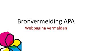 APA Webpagina [upl. by Cousin355]