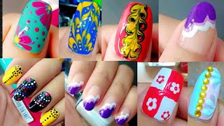 6 Nail art designs compilation 💅simple and classy nail art design 2024 best nail art tutorial [upl. by Jacquette]