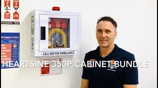 Defibrillator AED HeartSine 350p Cabinet Bundle [upl. by Portwine]