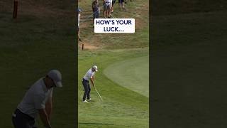 Rory McIlroy’s OUTRAGEOUS lucky bounce 😜 [upl. by Elaweda]