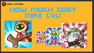 Summoners Greed  How much cost max level for Monsters [upl. by Tenn]