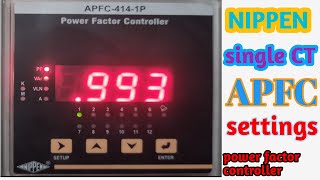 NIPPEN SINGLE CT APFC CONTROLLERNippen apfc414 programming [upl. by Jerald879]