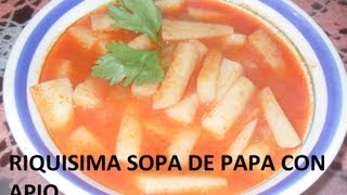 RIQUISIMA SOPA DE PAPA CON APIO  LOS ANGELES COCINAN [upl. by Calendra]