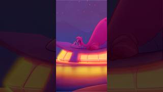 Hawaiian Space Island Animation Background Painting and Character Design shorts [upl. by Aidnahs]