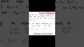 Bilinear Transformations  Conformal Mapping complexanalysis csirnetmathematics [upl. by Hanway]