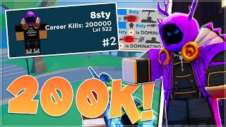 I Hit 200000 KILLS in Roblox Arsenal [upl. by Lyrac]