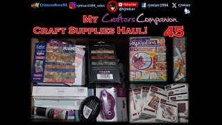 My Crafters Companion Craft Supplies Haul 45 [upl. by Eceryt859]