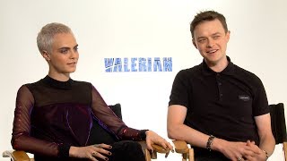 Dane DeHaan amp Cara Delevingne Talk SciFi Epic VALERIAN [upl. by Norrie]