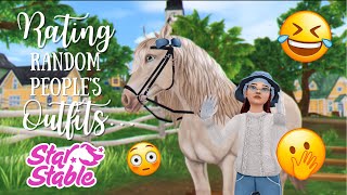 RATING PEOPLES OUTFITS 😬😳 Star Stable ✨ 2024 [upl. by Yelnek]