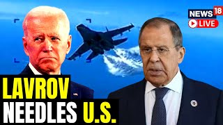 Lavrov Says US Ignoring Fact Of Black Sea Airspace Restrictions  US Drone Hit By Russian Jet News [upl. by Sarina]