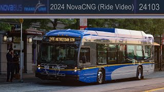 HD TransLink 2024 NovaCNG 24103 route 144 Ride Video [upl. by Nnyloj886]