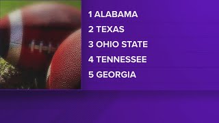 AP Top 25 Alabama overtakes Texas for No 1 and UNLV earns its 1st ranking in program history [upl. by Anassor]