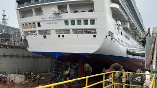 Ruby princess dry dock in portland oregon city [upl. by Odella]