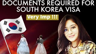 Documents for South korea visa  Tourist visa  Complete documents list Must watch [upl. by Iggep627]