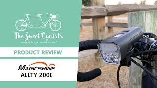 Magicshine Allty 2000 LED Bike Light Review  feat DRL  OLED Display  Garmin Mount [upl. by Batty]