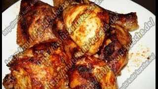 Hähnchenschenkel  Hähnchenkeulen aus dem Backofen  Chicken thighs  Grill Hähnchen [upl. by Nhguavoj]