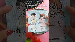 Nobita shizuka drawing art drawing hack [upl. by Biagi]