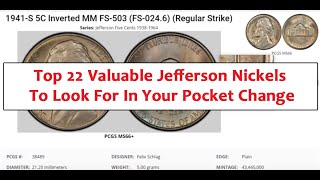 Cherry Pickers Nickels Top 22 Valuable Jefferson Nickels To Look For In Your Pocket Change [upl. by Akehsay]