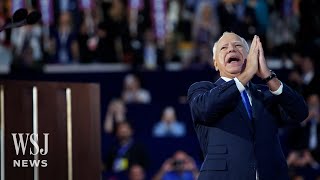 Tim Walz’s Son Breaks Into Tears at DNC That’s My Dad  WSJ News [upl. by Ardnoik856]