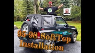 Soft Top Installation 9598 Geo Tracker Suzuki Sidekick Hwy83SUZUKI [upl. by Udale]