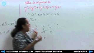 Ecuaciones Diferenciales Lineales de Orden Superior  Sesión 4 410 [upl. by Nytnerb]